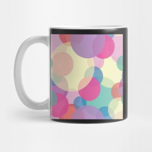 Transparent light pastel colors bubbles pattern Mug